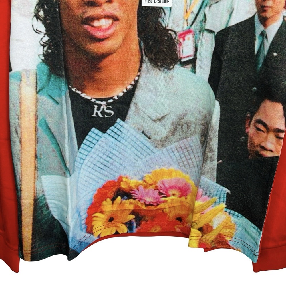 KidSuper Ronaldinho Graphic Print Crewneck T Shirt XXL Streetwear Soccer Long Sl - Picture 4 of 11